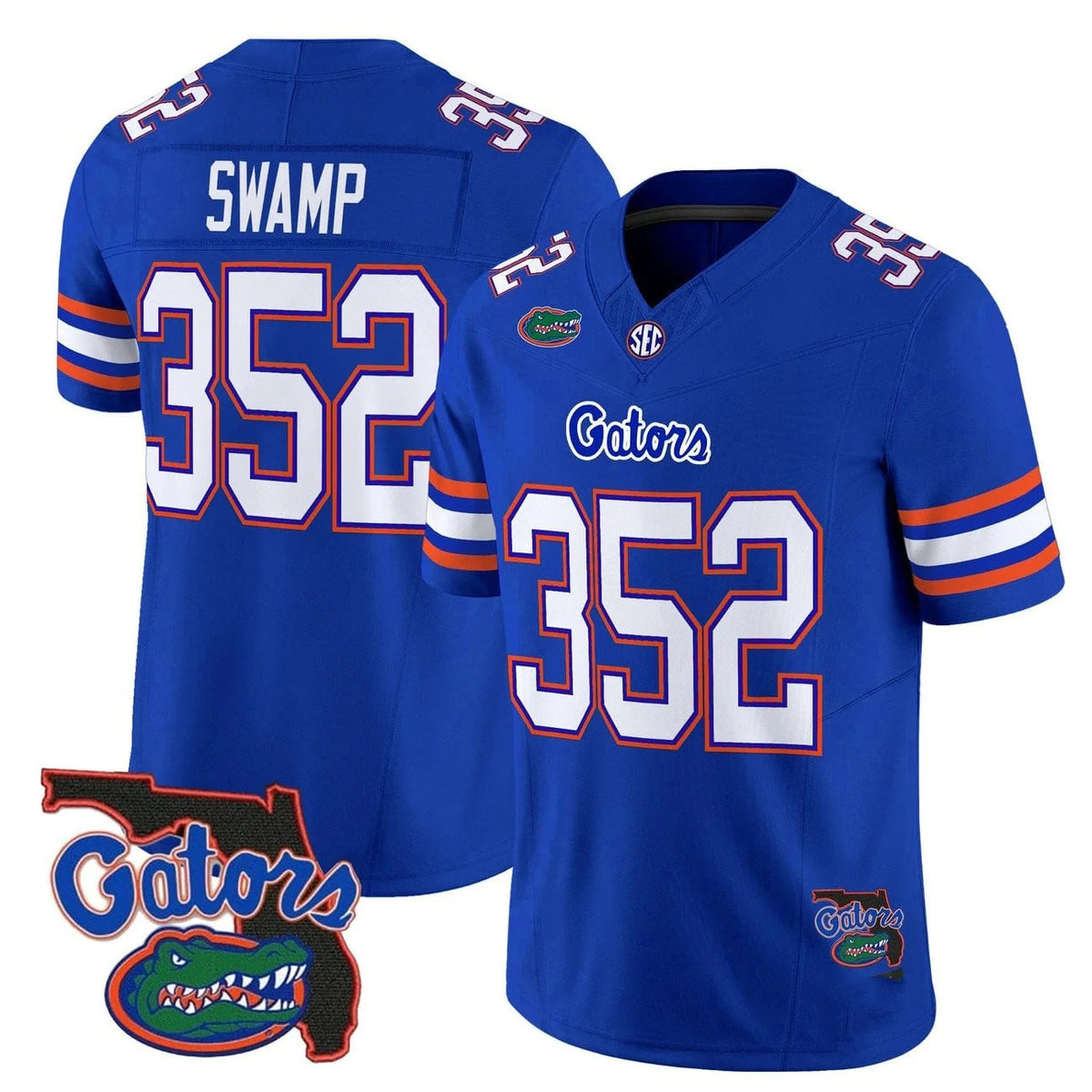 F.Gators #352 Swamp Royal 2025 Florida Patch Vapor Limited Stitched American College Jersey