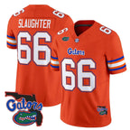 F.Gators #66 Jake Slaughter Orange 2025 Florida Patch Vapor Limited Stitched American College Jersey