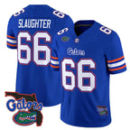 F.Gators #66 Jake Slaughter Royal 2025 Florida Patch Vapor Limited Stitched American College Jersey