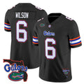 F.Gators #6 Dallas Wilson Black 2025 Florida Patch Vapor Limited Stitched American College Jersey