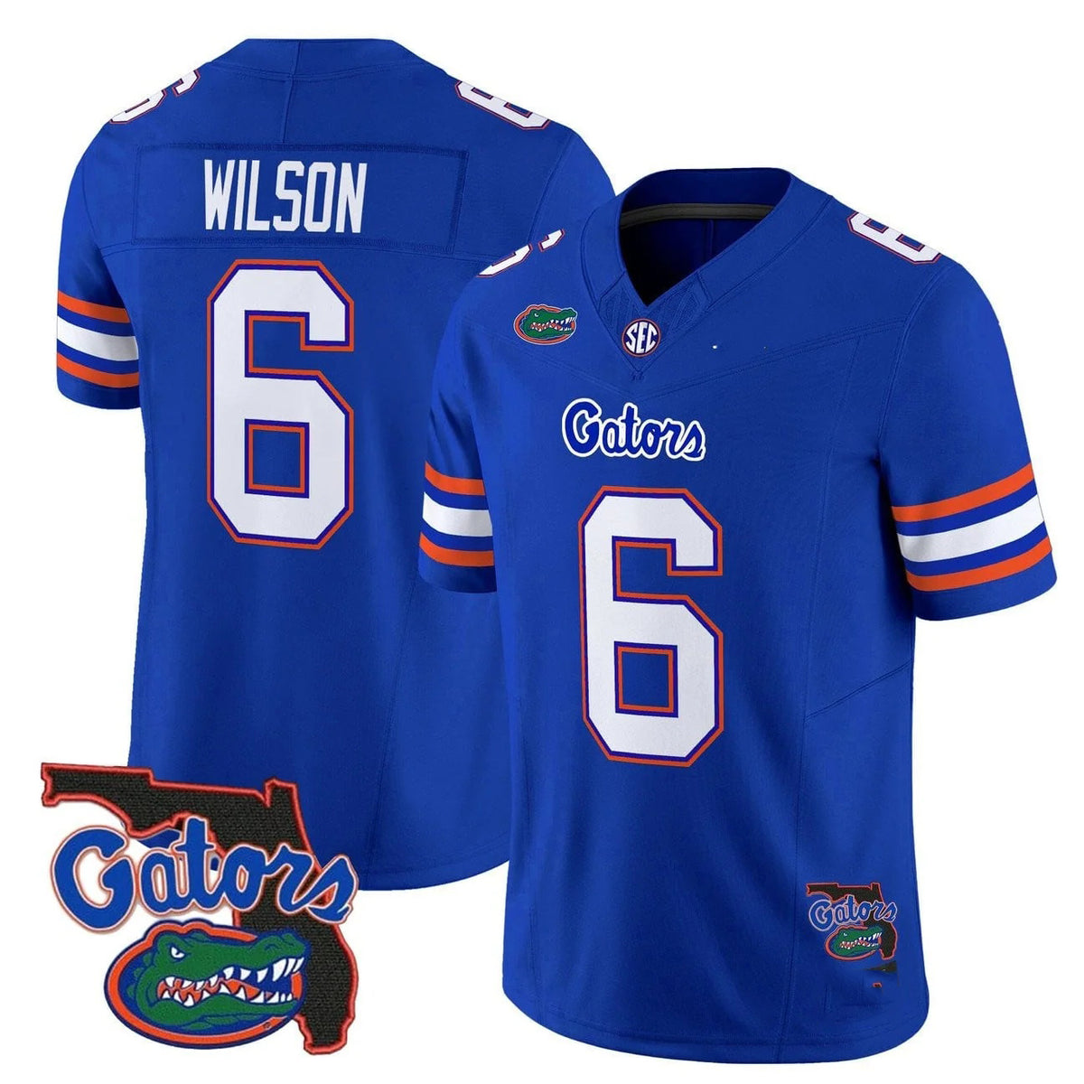 F.Gators #6 Dallas Wilson Royal 2025 Florida Patch Vapor Limited Stitched American College Jersey