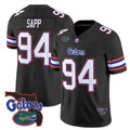F.Gators #94 Tyreak Sapp Black 2025 Florida Patch Vapor Limited Stitched American College Jersey