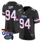 F.Gators #94 Tyreak Sapp Black 2025 Florida Patch Vapor Limited Stitched American College Jersey