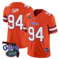 F.Gators #94 Tyreak Sapp Orange 2025 Florida Patch Vapor Limited Stitched American College Jersey