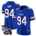 F.Gators #94 Tyreak Sapp Royal 2025 Florida Patch Vapor Limited Stitched American College Jersey