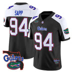 F.Gators #94 Tyreak Sapp White Black 2025 Florida Patch Vapor Limited Stitched American College Jersey