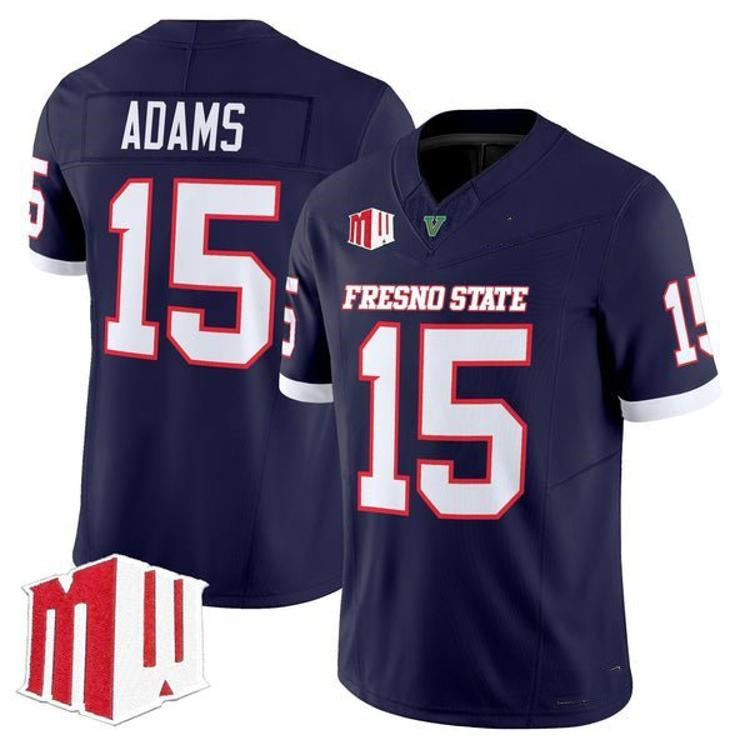 F.State Bulldogs #15 Davante Adams Navy 2026 Vapor Patch Limited Stitched American College Jersey