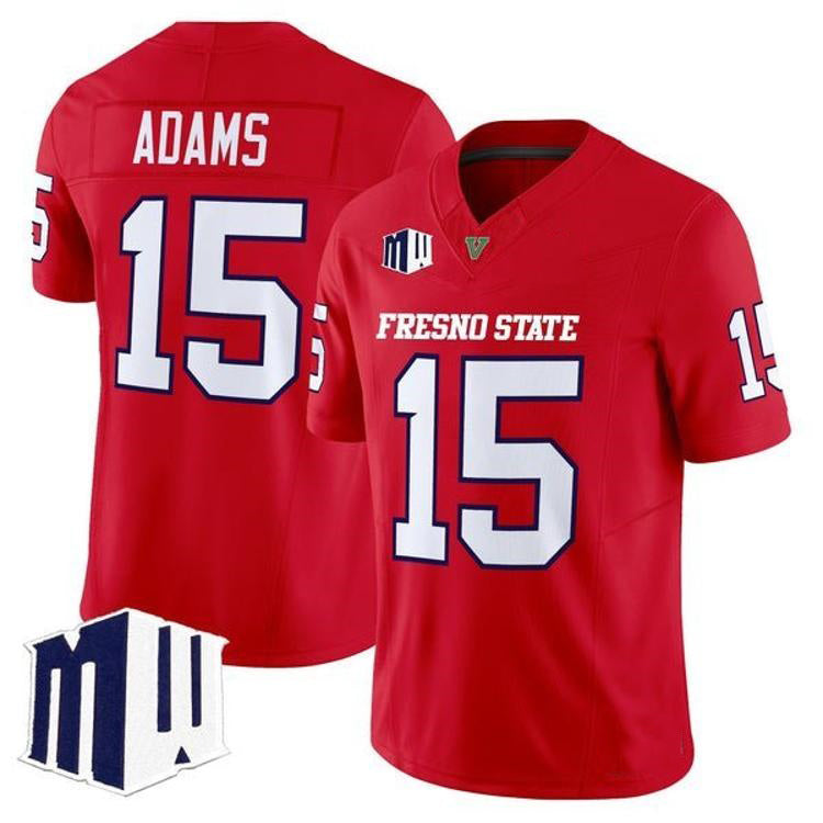 F.State Bulldogs #15 Davante Adams Red 2026 Vapor Patch Limited Stitched American College Jersey