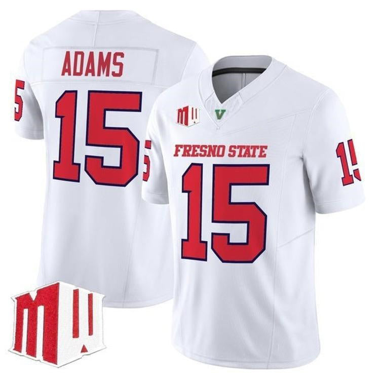 F.State Bulldogs #15 Davante Adams White 2026 Vapor Patch Limited Stitched American College Jersey