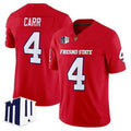 F.State Bulldogs #4 Derek Carr Red 2026 Vapor Patch Limited Stitched American College Jersey