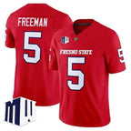 F.State Bulldogs #5 Josiah Freeman Red 2026 Vapor Patch Limited Stitched American College Jersey