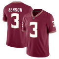 F.State Seminoles #3 Trey Benson Garnet Player Game Stitched American College Jersey