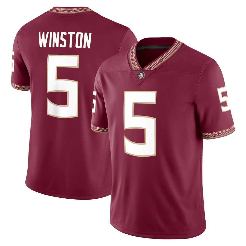 F.State Seminoles #5 Jameis Winston Garnet Alumni Game Stitched American College Jersey