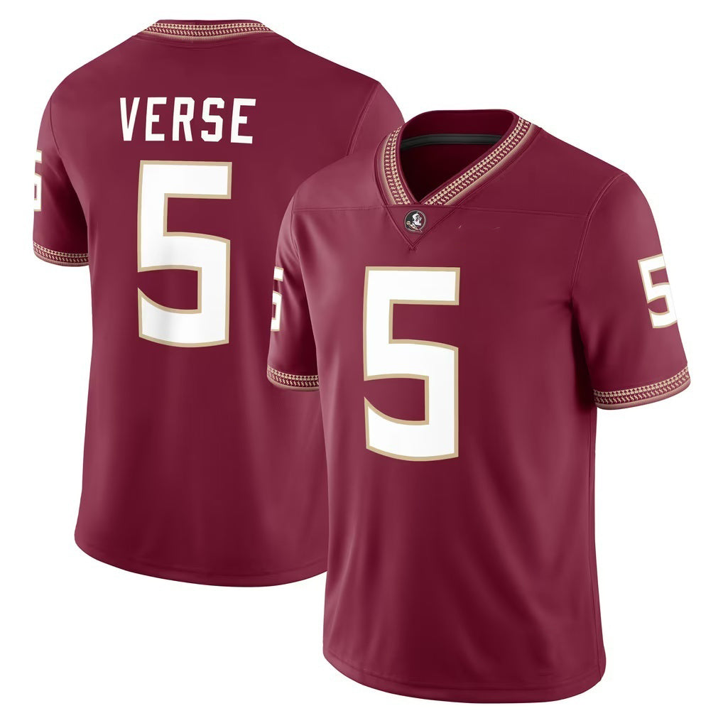 F.State Seminoles #5 Jared Verse Garnet Player Game Stitched American College Jersey