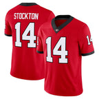 G.Bulldogs #14 Gunner Stockton Red Home NIL Game Stitched American College Jersey
