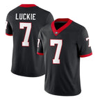 G.Bulldogs #7 Lawson Luckie Black Home Game Stitched American College Jersey