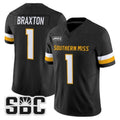 G.Eagles #1 Braylon Braxton Black Vapor Limited Stitched American College Jersey