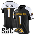 G.Eagles #1 Braylon Braxton White Black Vapor Limited Stitched American College Jersey