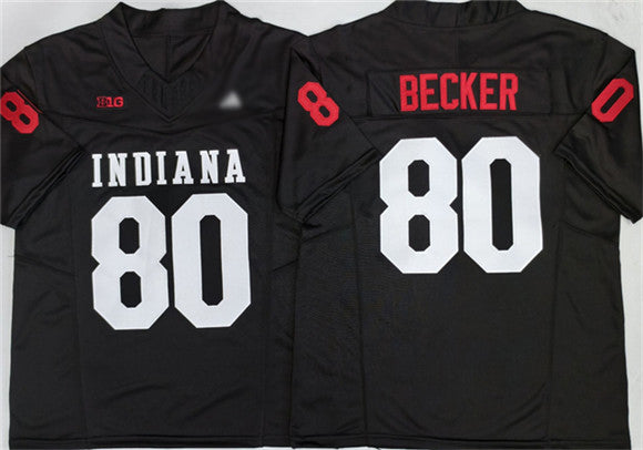 IN.Hoosiers #80 Charlie Becker Black F.U.S.E. Stitched American College Jersey