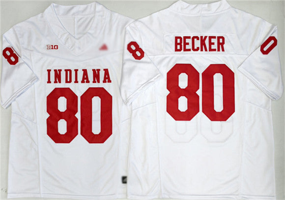 IN.Hoosiers #80 Charlie Becker White 2026 F.U.S.E. Stitched American College Jersey