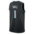 M.Timberwolves #1 LaMelo Ball Black Statement Edition Swingman Basketball Jersey