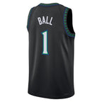 M.Timberwolves #1 LaMelo Ball Black Statement Edition Swingman Basketball Jersey