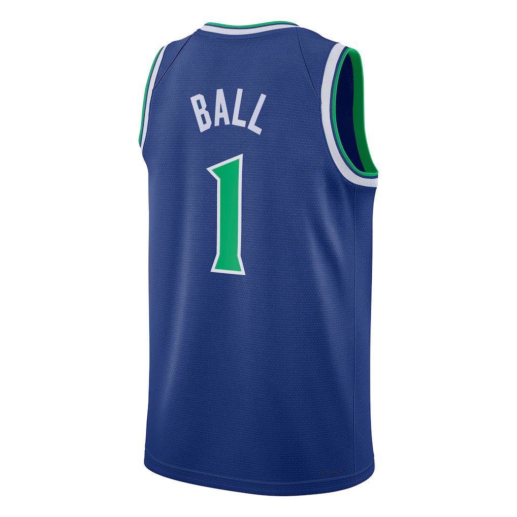 M.Timberwolves #1 LaMelo Ball Blue Icon Edition Swingman Basketball Jersey