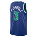 M.Timberwolves #3 Jaden McDaniels Icon Edition Blue Swingman Basketball Jersey