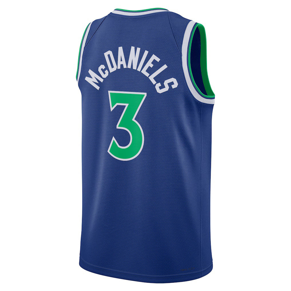 M.Timberwolves #3 Jaden McDaniels Icon Edition Blue Swingman Basketball Jersey
