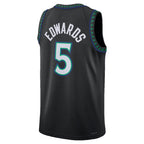 M.Timberwolves #5 Anthony Edwards Black Statement Edition Swingman Basketball Jersey