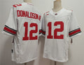 .State Buckeyes #12 CJ Donaldson White 2025 F.U.S.E. Limited Stitched American College Jersey