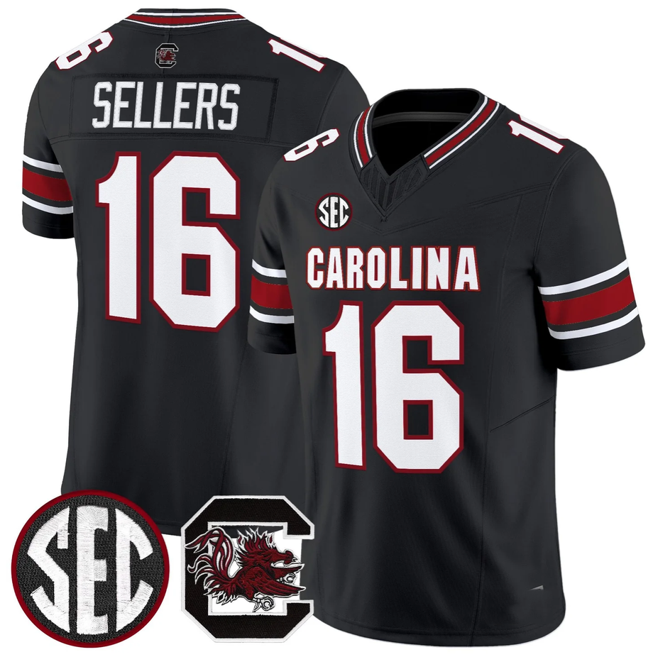 S.Carolina Fighting Gamecocks #16 LaNorris Sellers Black 2026 F.U.S.E. Stitched American College Jersey