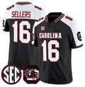 S.Carolina Fighting Gamecocks #16 LaNorris Sellers Black White 2026 F.U.S.E. Stitched American College Jersey