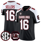S.Carolina Fighting Gamecocks #16 LaNorris Sellers Black White 2026 F.U.S.E. Stitched American College Jersey