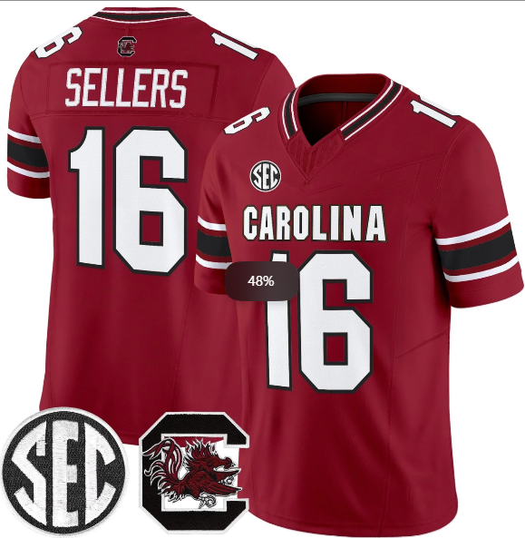 S.Carolina Fighting Gamecocks #16 LaNorris Sellers Garnet 2026 F.U.S.E. Stitched American College Jersey