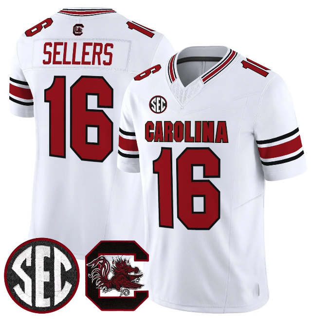 S.Carolina Fighting Gamecocks #16 LaNorris Sellers White 2026 F.U.S.E. Stitched American College Jersey
