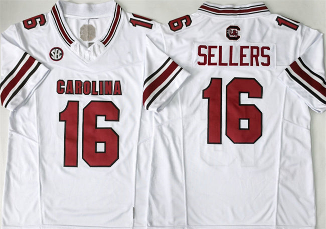 S.Carolina Fighting Gamecocks #16 LaNorris Sellers White 2026 F.U.S.E. Stitched American College Jersey