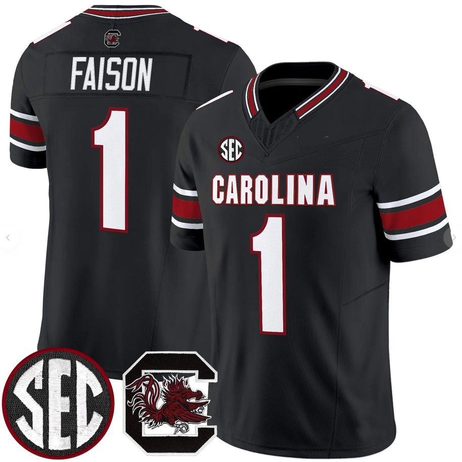 S.Carolina Fighting Gamecocks #1 Rahsul Falson Black 2026 F.U.S.E. Stitched American College Jersey