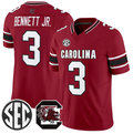 S.Carolina Fighting Gamecocks #3 Mazeo Bennett Jr. Garnet 2026 F.U.S.E. Stitched American College Jersey