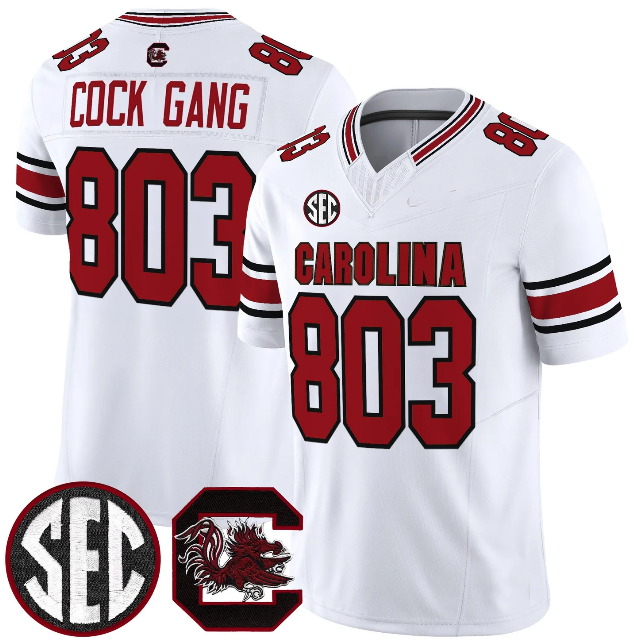 S.Carolina Fighting Gamecocks #803 Cock Gang White 2026 F.U.S.E. Stitched American College Jersey