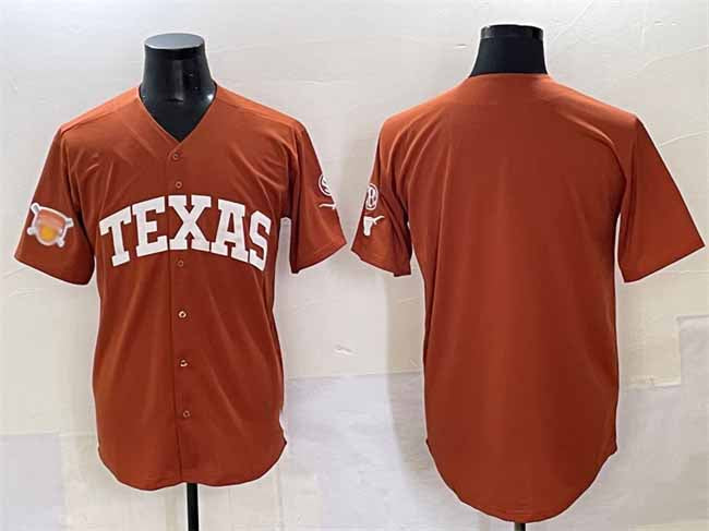T.Longhorns Blank Orange 2025 Softball National Champions Stitched American College Jersey