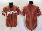 T.Longhorns Blank Orange Pinstripe 2025 Softball National Champions Stitched American College Jersey