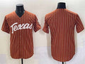 T.Longhorns Blank Orange Pinstripe Stitched American College Jersey
