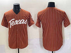 T.Longhorns Blank Orange Pinstripe Stitched American College Jersey