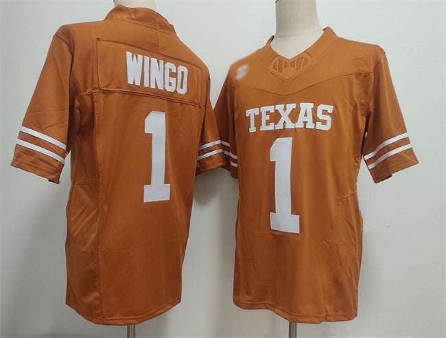 T.Longhorns #1 Ryan Wingo Orange 2026 F.U.S.E. Stitched American College Jersey