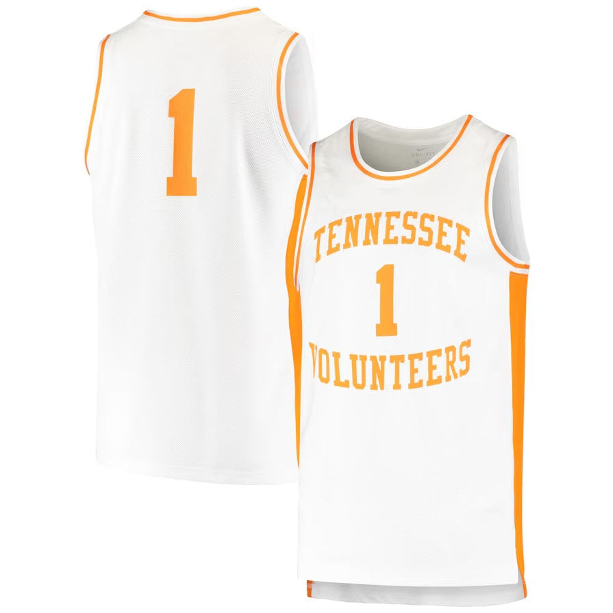 T.Volunteers Retro Replica White Stitched American College Jersey
