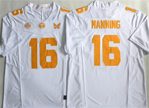 T.Volunteers #16 Peyton Manning White F.U.S.E. Stitched American College Jersey