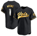 T.Volunteers #1 Christian Moore Black Gold 2024 Champions Vapor Limited Stitched American College Jersey