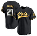 T.Volunteers #21 Kavares Tears Black Gold 2024 Champions Vapor Limited Stitched American College Jersey
