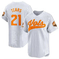 T.Volunteers #21 Kavares Tears White Pinstripe 2024 Champions Vapor Limited Stitched American College Jersey